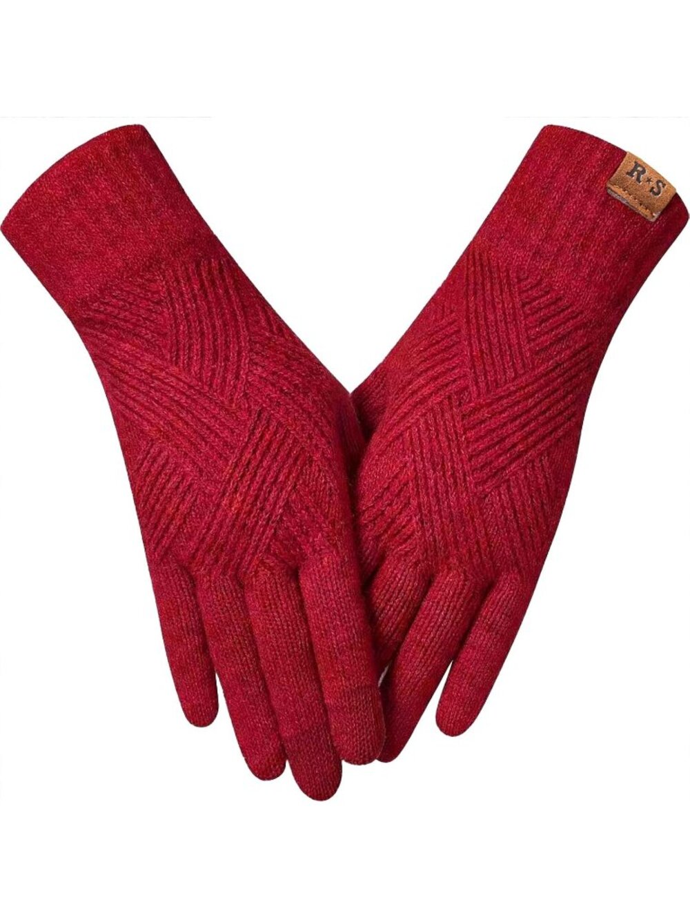 〽️Women's Red High Stretch Warm Christmas Gift Winter Acrylic Glove